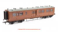 39-881 Bachmann LNWR 50ft Arc Roof Brake Third Corridor Coach number 82001 - M&GN Brown